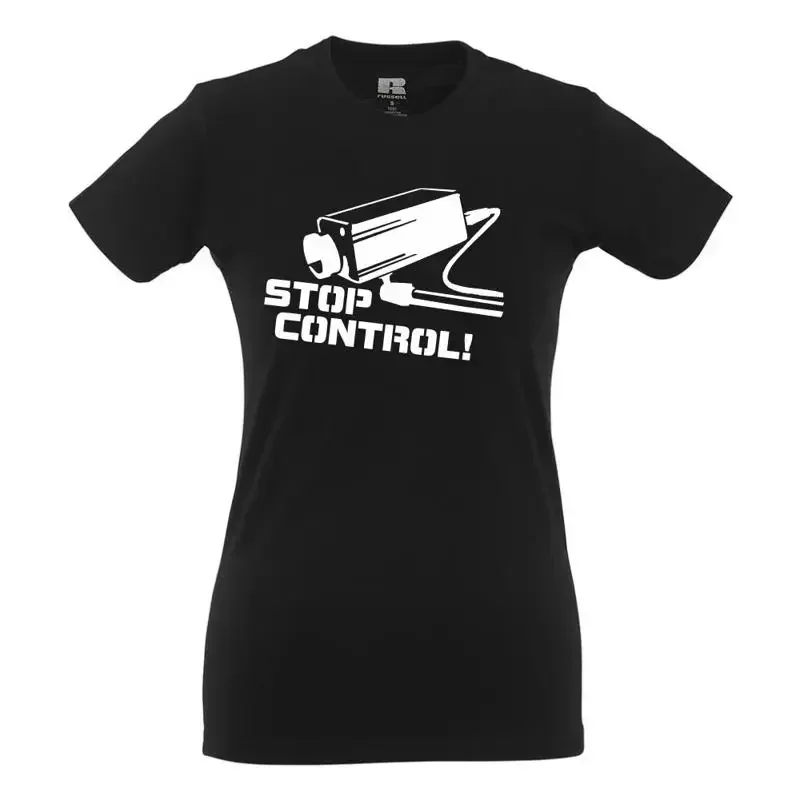 Stop Control  Fun  Funny  Sayings  Girlie Shirt