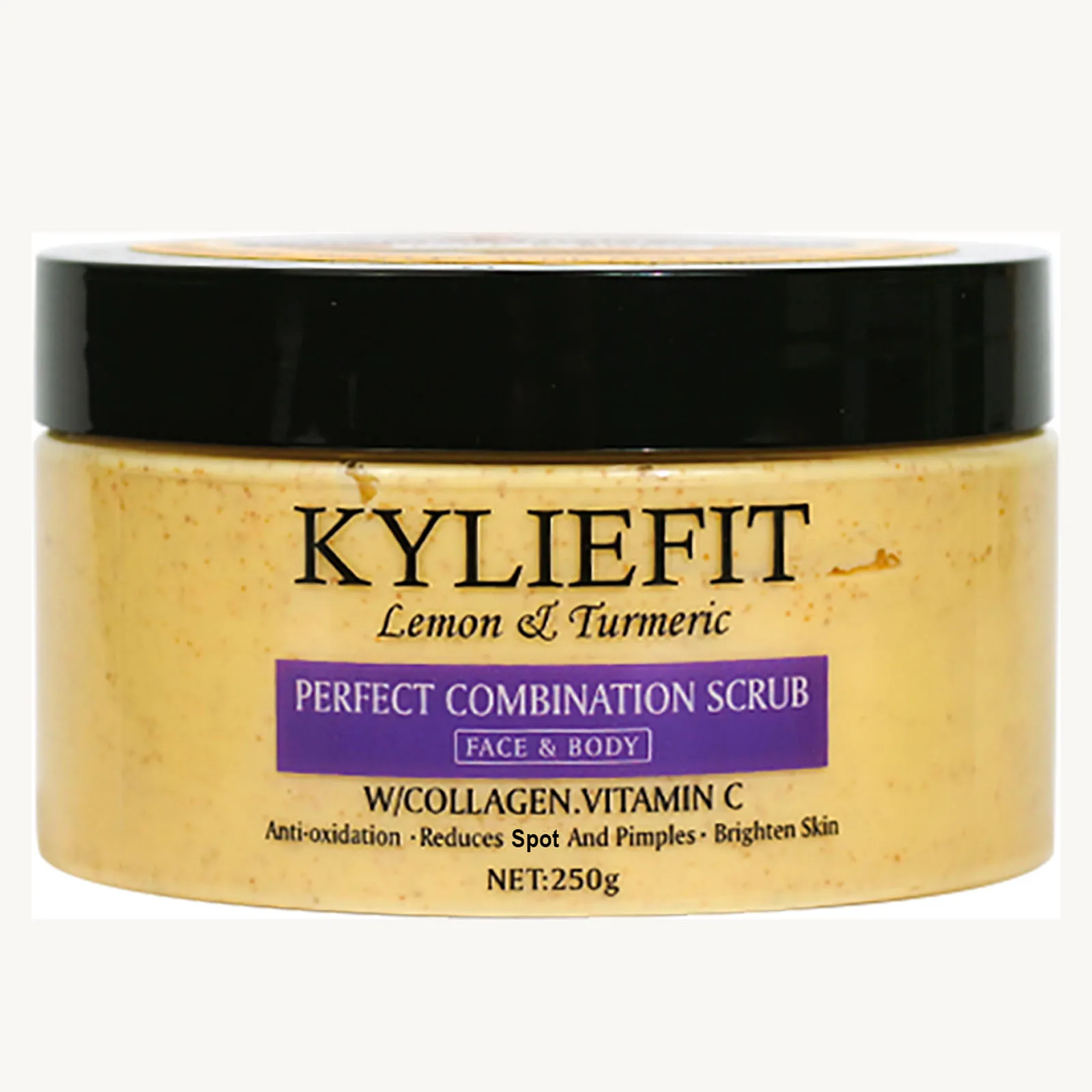 

KYLIEFIT Natural Turmeric Body Scrub for Lightening and Remove Dark Spots, Exfoliating Scrub for Armpit, Butt, Moisturizing,