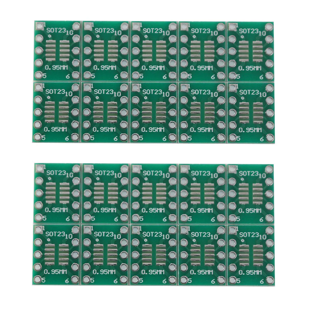 10/20pcs PCB Adapter Board SOP10 SMD Turn To DIP Adapter Converter Plate SOP 10 Convert Board 0.5mm 0.95mm