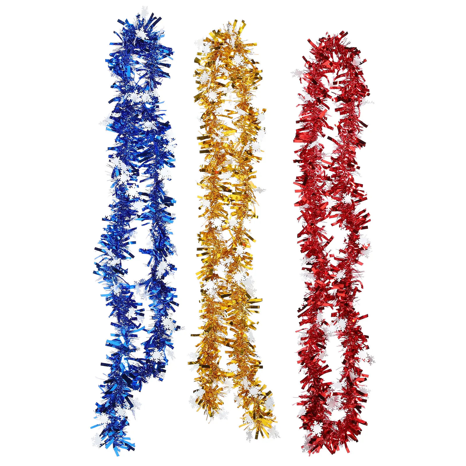 

3 Pcs 8M Christmas Tree Decorations Red Gold Party Supplies Blue PVC Banners Birthday Party Supplies Festive DIY