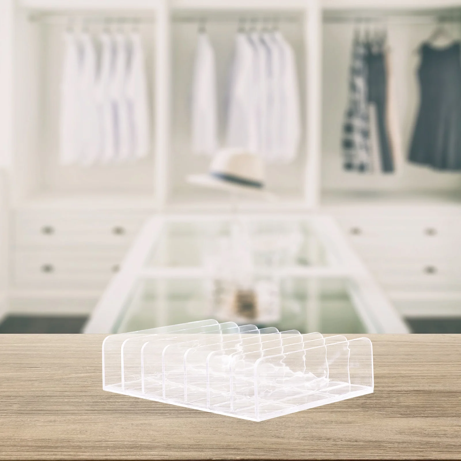 

1Pcs Eye Shadow Storage Box Multi-Grid Organizer Wear-Resistant Makeup Display Rack Practical Tabletop Cosmetics Holder