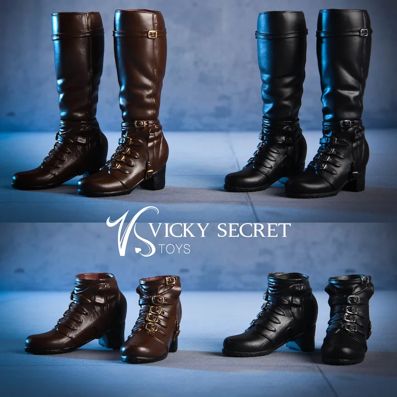 

vstoys 18X02 1/6 Female Combat Boots Dual-purpose Long/Short Boots Solid Shoes Model Fit 12'' PH TBL Action Figure Body Dolls
