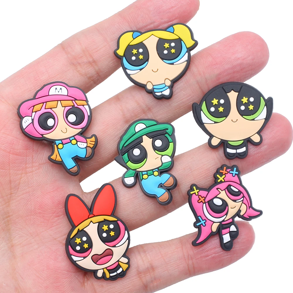 18-100 Stück Potdemiel Cartoon Flying Girl Serie PVC-Schuhzubehör Passend für Loch-Armbänder DIY Schuhdekorationen Schnallen Geschenke – Detail 5