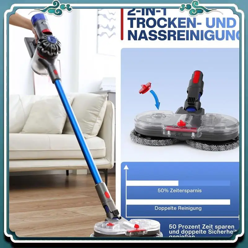 

Насадка для швабры премиум-класса для пылесоса Dyson V7/V8/V10/V11/V15 — аксессуар для электрической швабры для пола со съемным резервуаром для воды