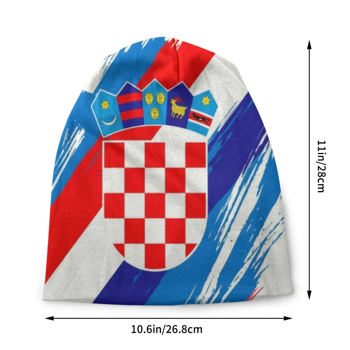 Flag Of Croatia Skullies Beanies Caps Unisex Winter Warm Knitting Hat Hip Hop Adult Croatian Patriotic Proud Bonnet Hats Ski Cap