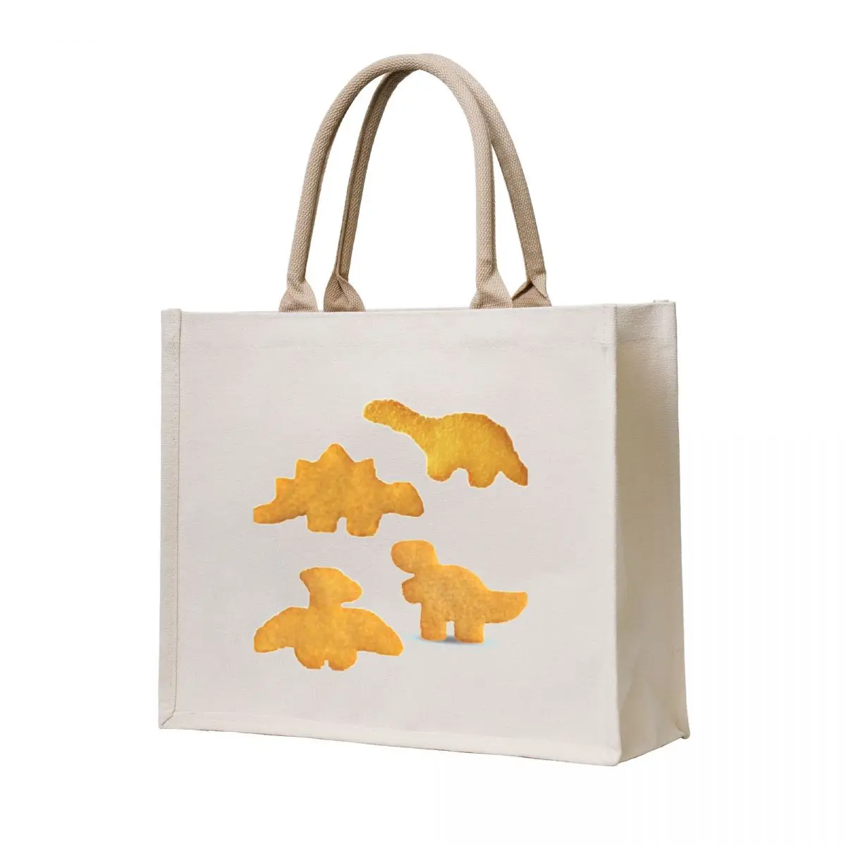 

Dino nuggets Tote Bag shopping bags foldable Lady bags Women's shopper