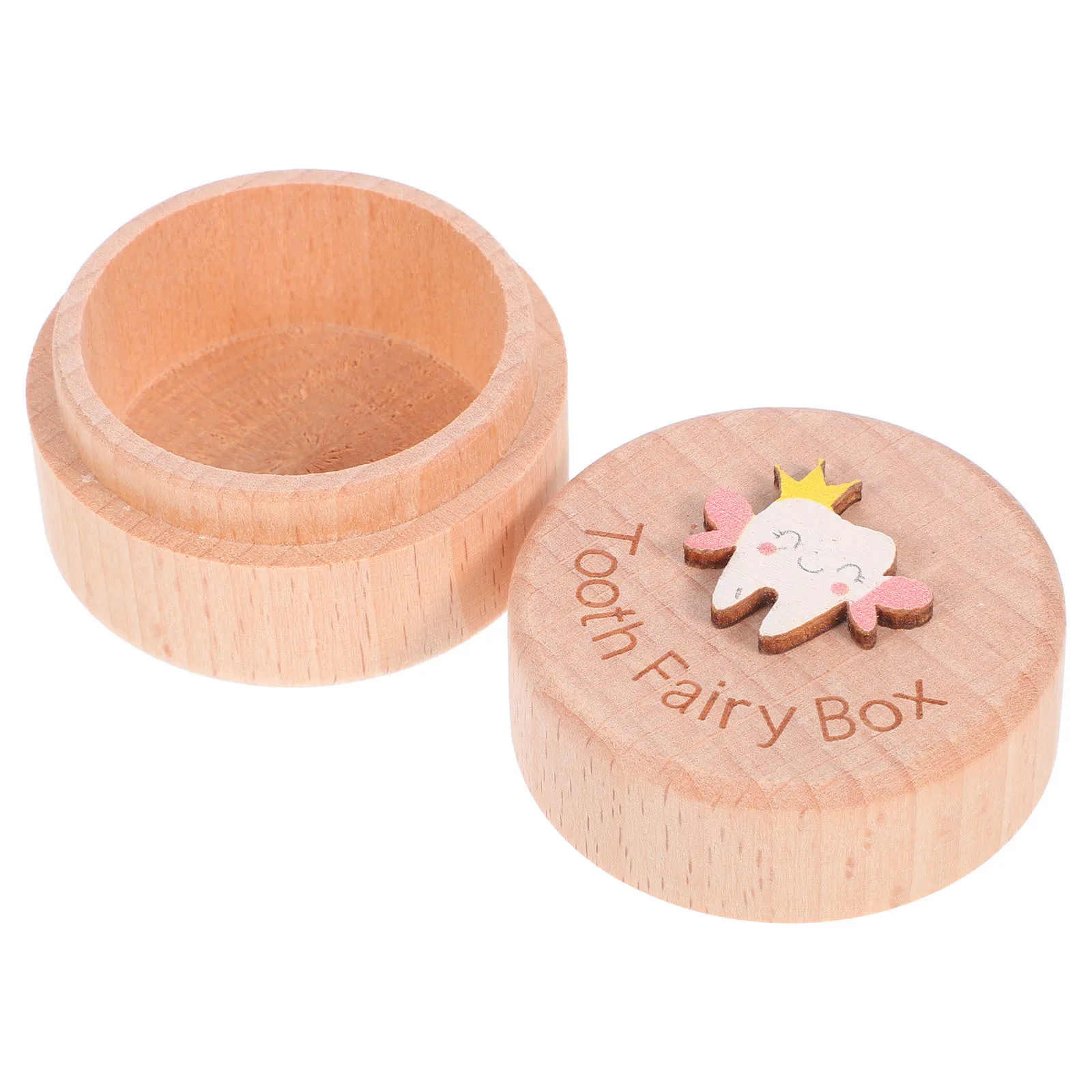 Boîte à souvenirs de dents de bébé, organisateur de rangement de dents en bois pour enfants avec Section de cheveux spéciale, finition naturelle, collecte de jalons