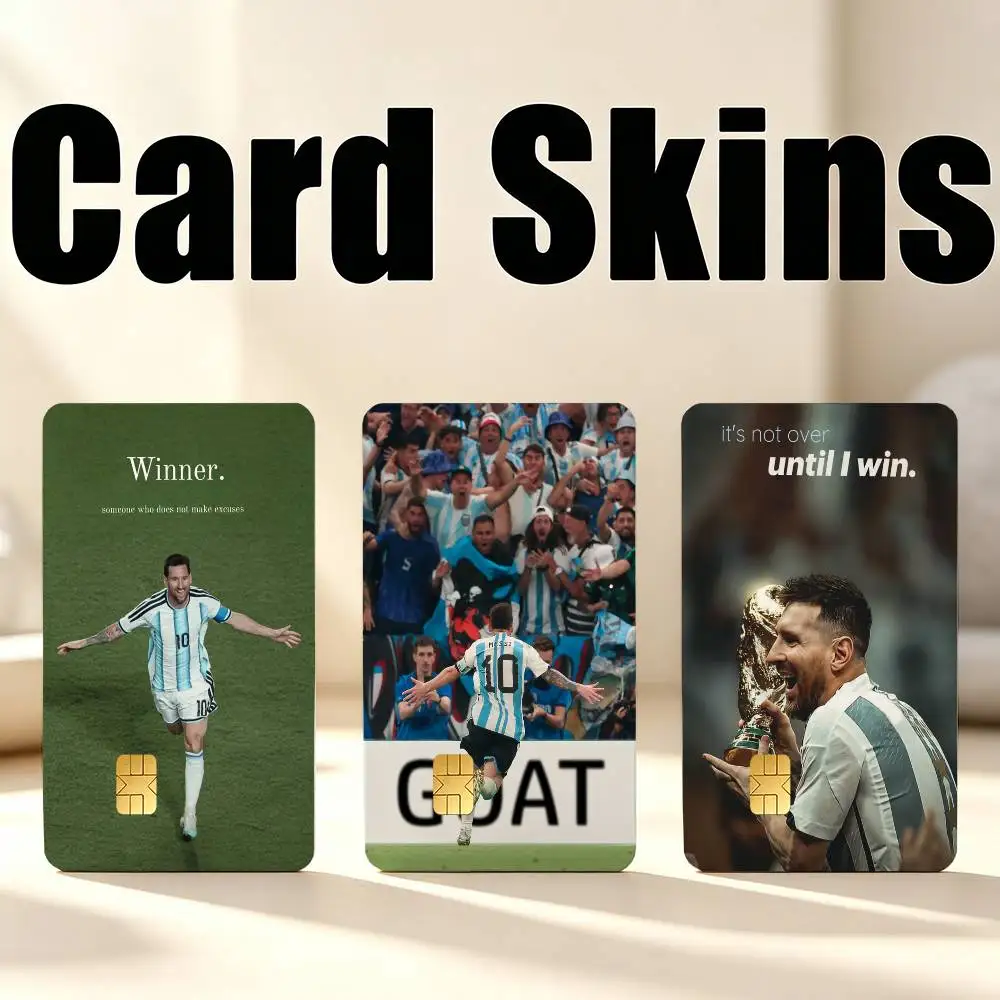 So Cool L-Lionel Messi 10 1Set 4Pcs Waterproof Card Skin Stickers for Credit Bus IC Cards