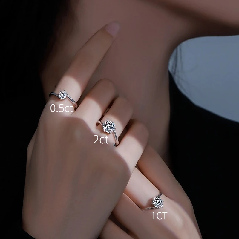 

Регулируемое открытое кольцо из стерлингового серебра 925 пробы для женщин с цирконом