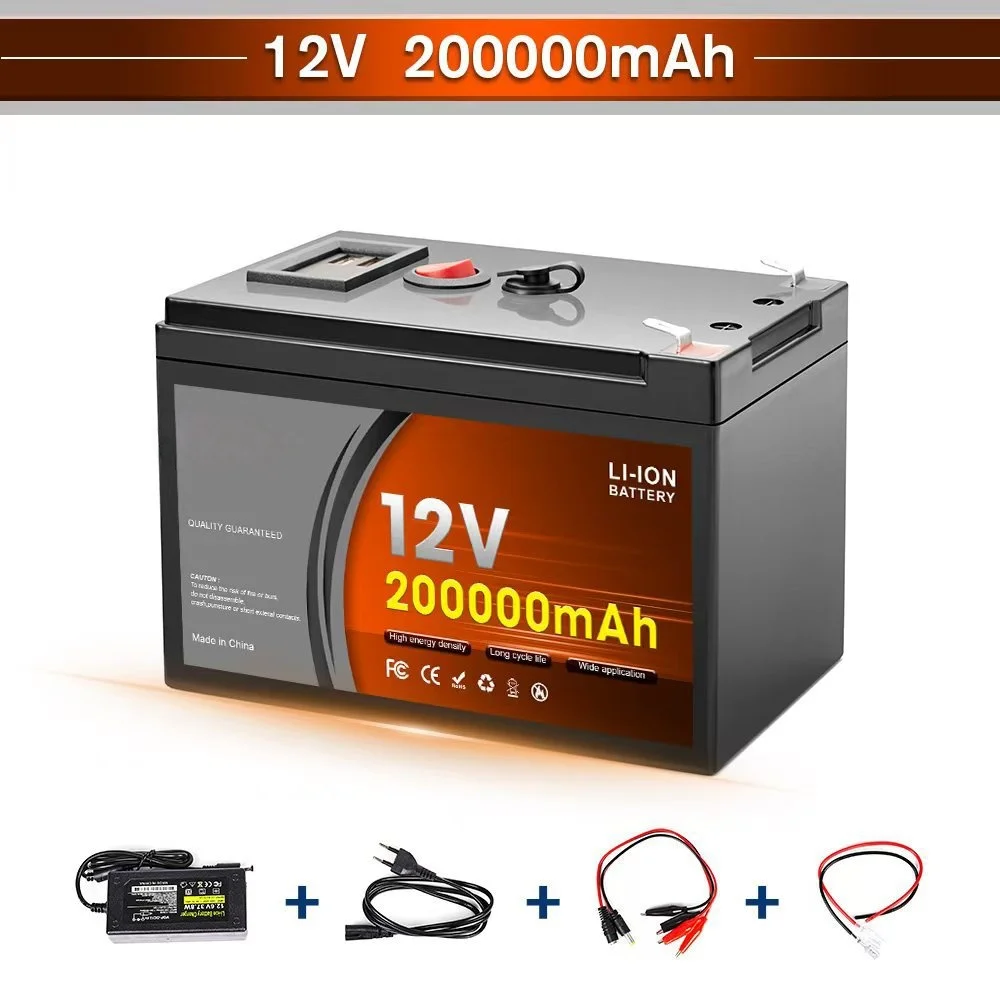 

LiFePO4 12V 200AH Home Energy Storage Off-Grid System for RVs Solar Power Generation System Lithium Iron Phosphate Battery