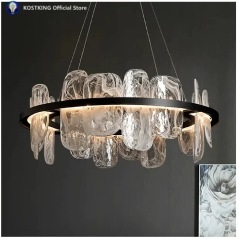 Post-modern all-copper cloud Zhongshan lamps living room chandelier luxury designer restaurant light in the bedroom
