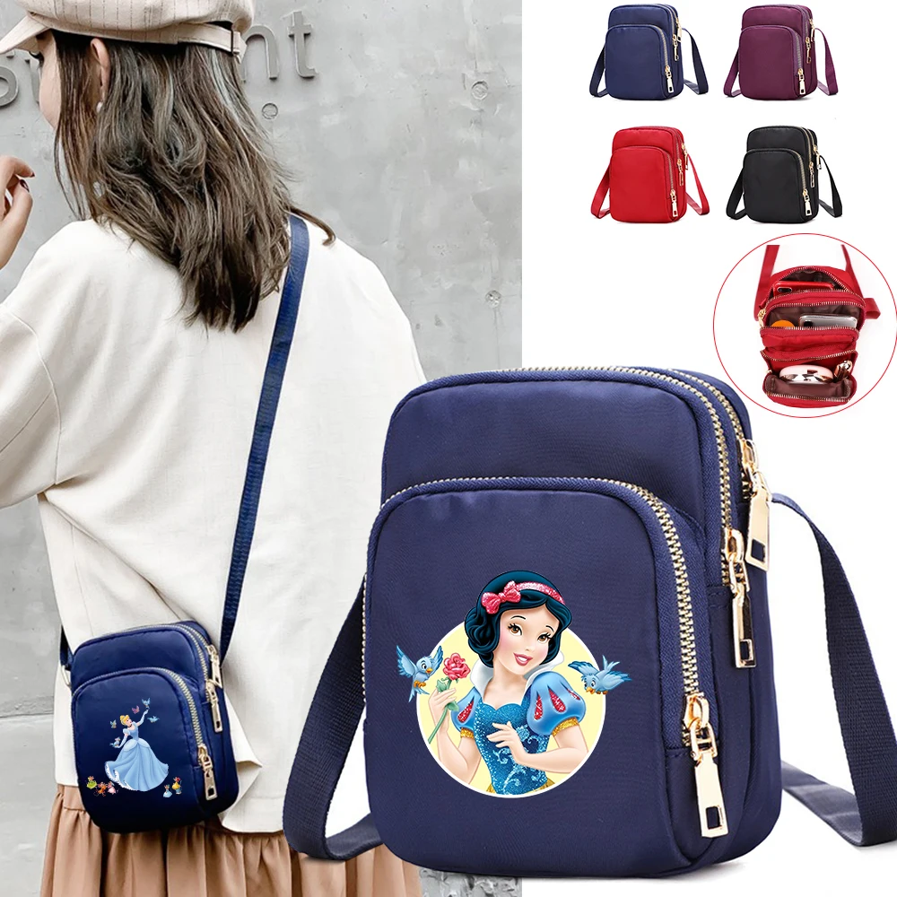 

Snow White Princess Women Shoulder Bags Cell Phone Purse Crossbody Shoulder Strap Handbag Female Girls Bags Teenagers Bag Gift