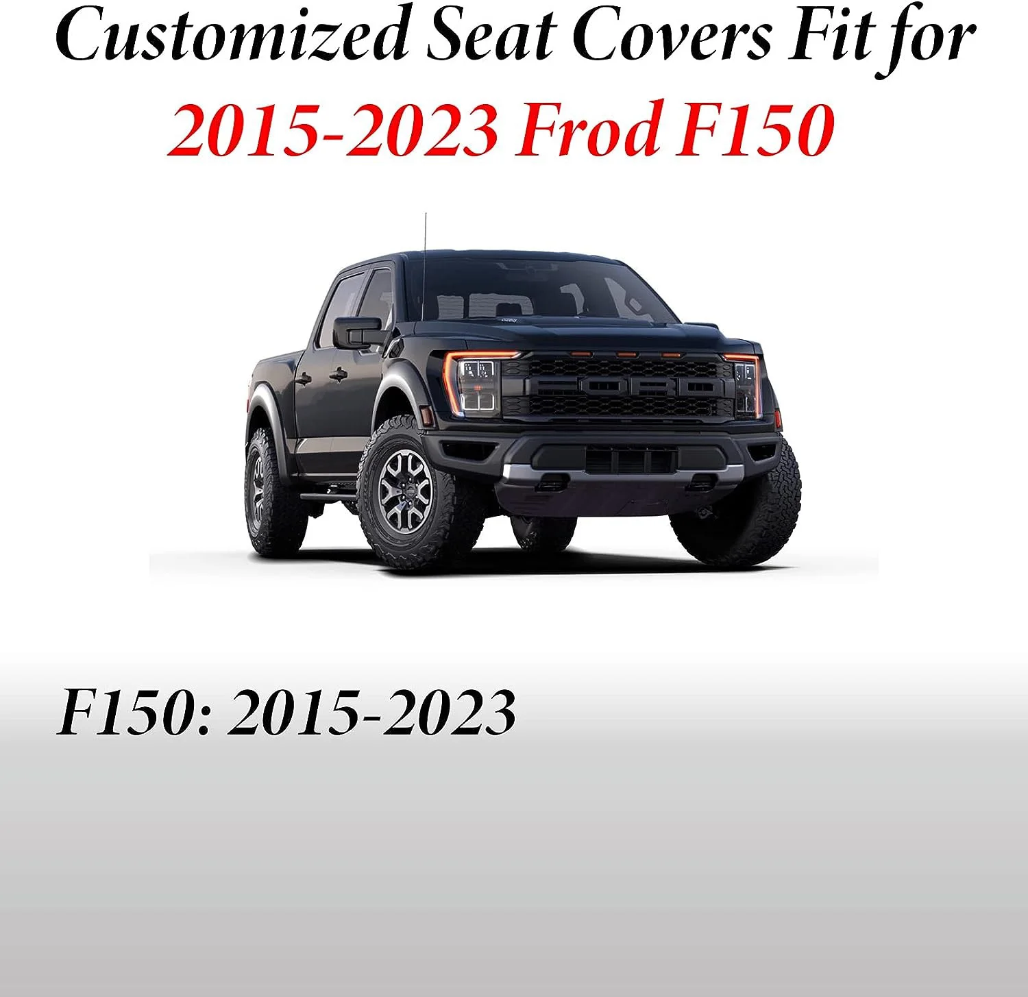 Custom Car Seat Covers For Ford F150 2015 2016 2017 2018 2019 2020 2021 2022 2023 Pickup leather Cushion Seat Protective Cover