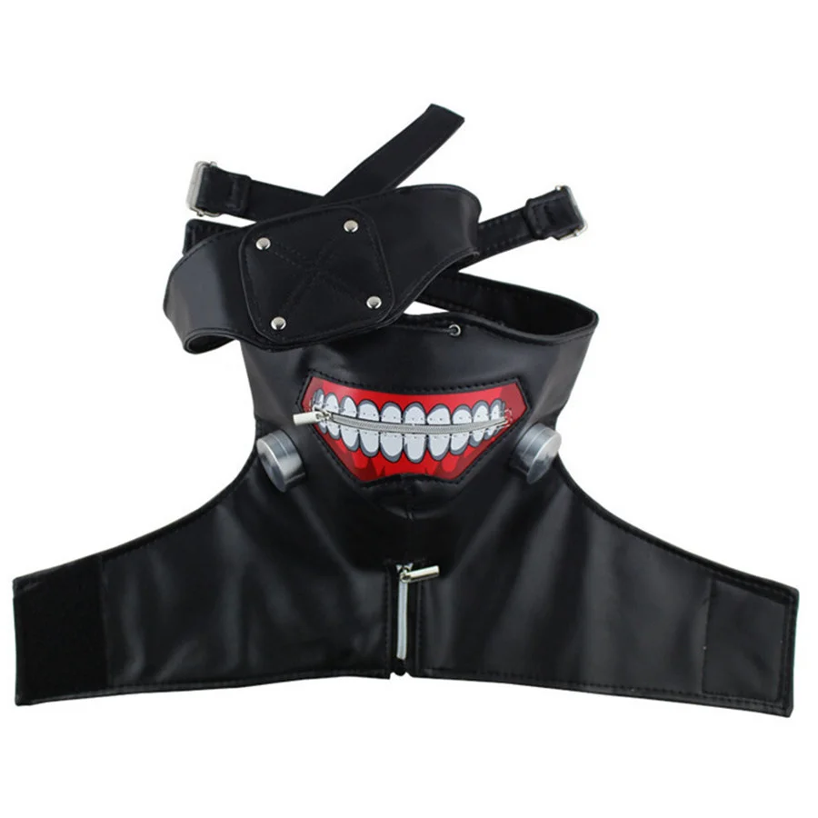 Anime Tokyo Ghoul 2 Kaneki Ken Mask Cosplay Costume Props Halloween Adjustable Zipper Rubber Masks