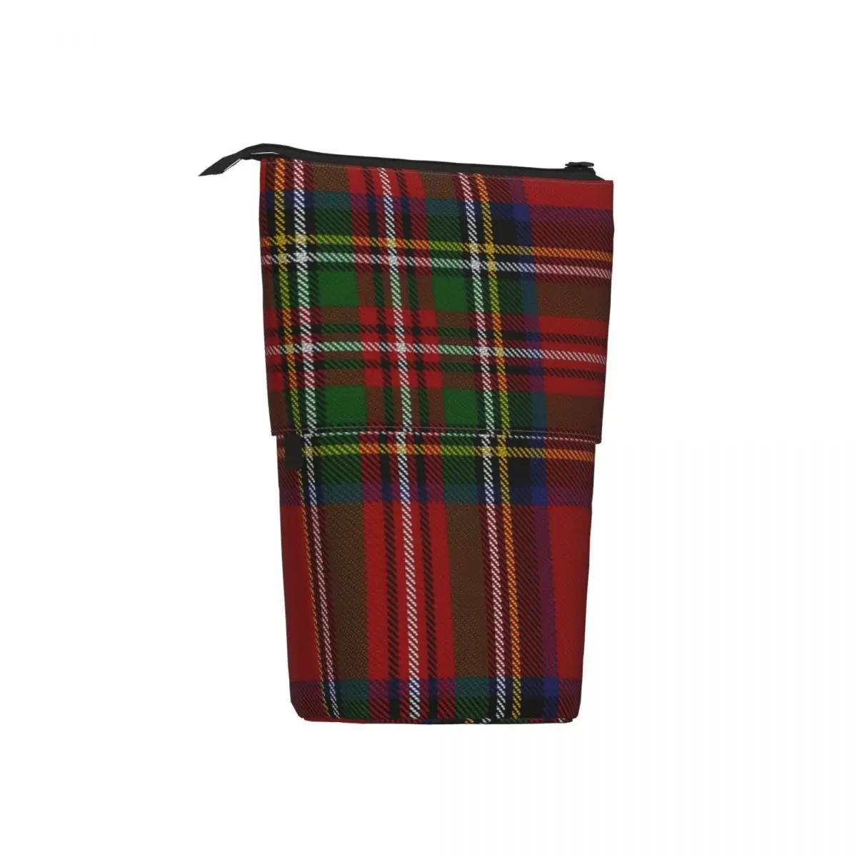 Koninklijke Stewart Tartan Pen Box Student School Rits Pen Tas Kind Briefpapier Tas Pencase Verticale Intrekbare Etui