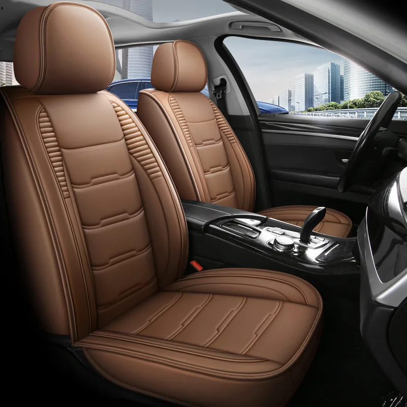 New Full Leather Car Seat Covers Summer Leather For FORD Focus MK2 Edge Explorer Ecosport Escape Everest Fiesta Accessories
