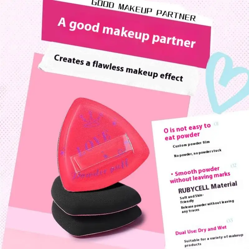 Brosse de maquillage Ultra-fine multi-usage, brosse de fond de teint, Triangle de poudre, bouffante douce, outil de beauté à tête plate, parfait pour le contour du visage