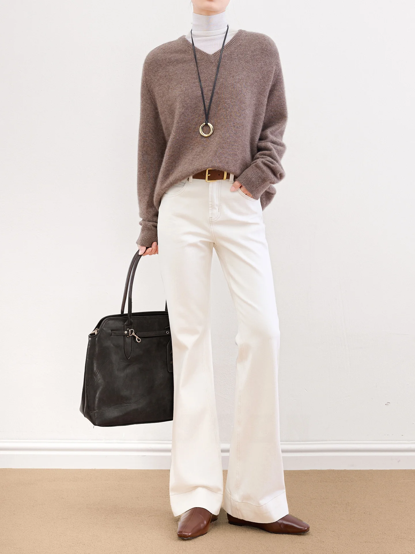 

High Waist Flared Jeans Women's Casual High Waist Bell Bot Denim Pants Supermodel Sle Cotton Blend Comfortable Fit