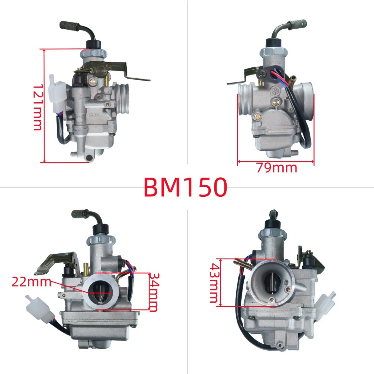 Motorcycle Carburetor For Bajaj Boxer BM150 BM 150 Pulsar BM150 BC150 Bajaj 150 Modification Vehicle ATV Curved Beam Vehicle