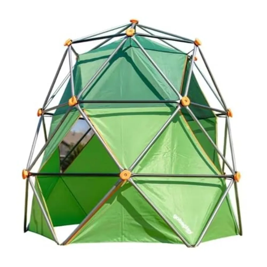 

Green 7.5' Outdoor Rock Climber Tent with 600 lb Ccity Non-Slip Climbing Dome for 6+ Backyard Playset
