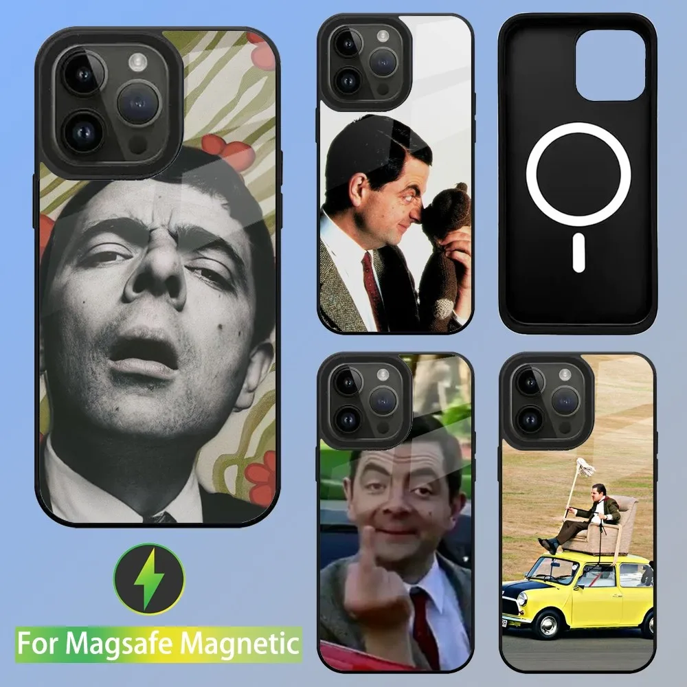 Funny Mr B-BeanS Phone Case For iPhone 15,14,13,12,11,Plus,Pro,Max Mini Magsafe Magnetic Wireless Charging