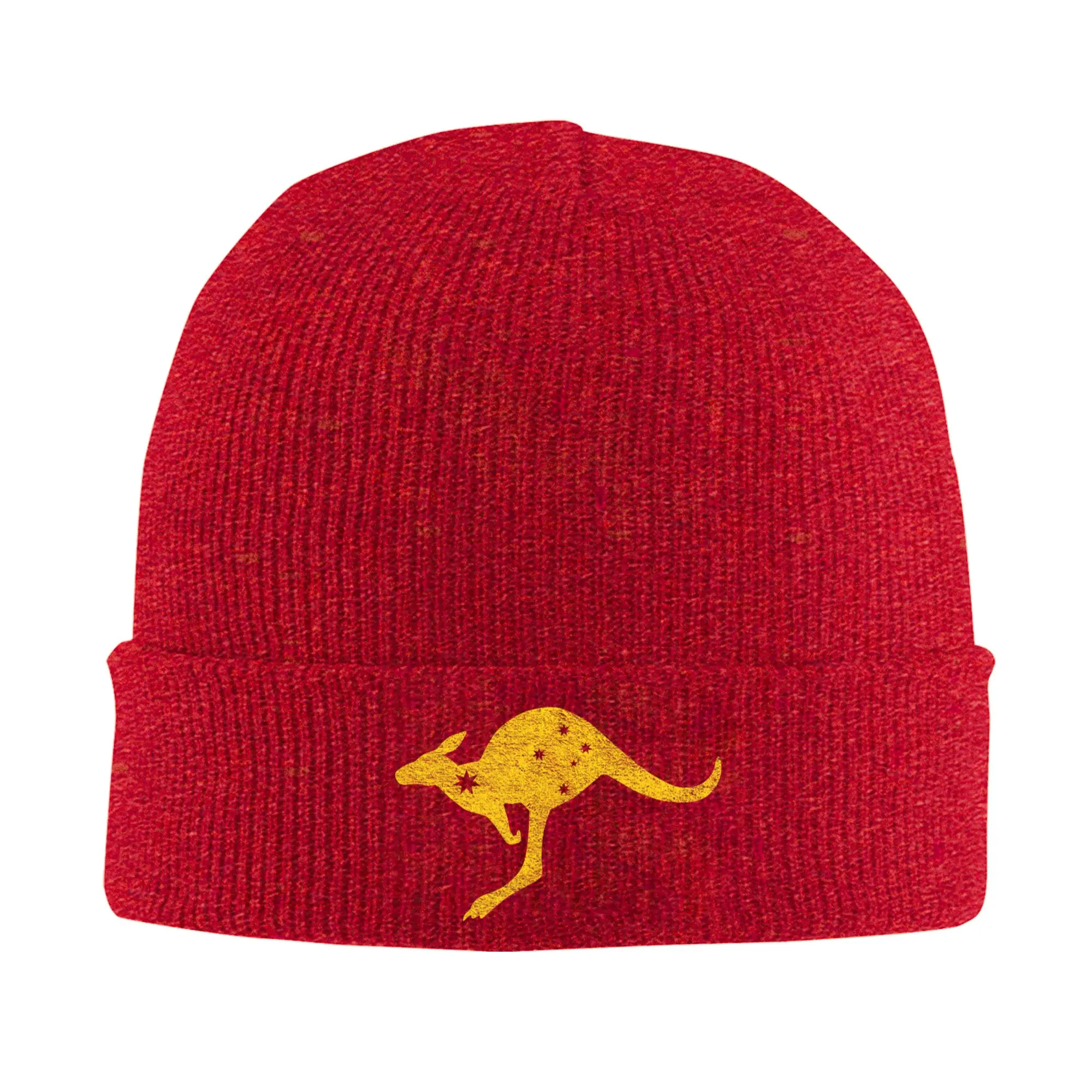 Australia Kangaroo Southern Cross Knitted Hat Beanie Autumn Winter Hat Warm Unisex Color Aussie Flag Caps Men Women Gift