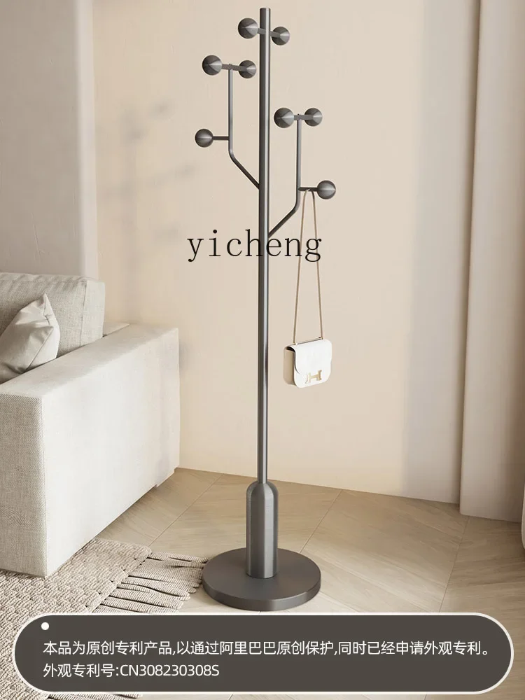 TQH Stainless Steel Coat Rack Indoor Room Clothes Rack Bedroom Solid Wood Hanger