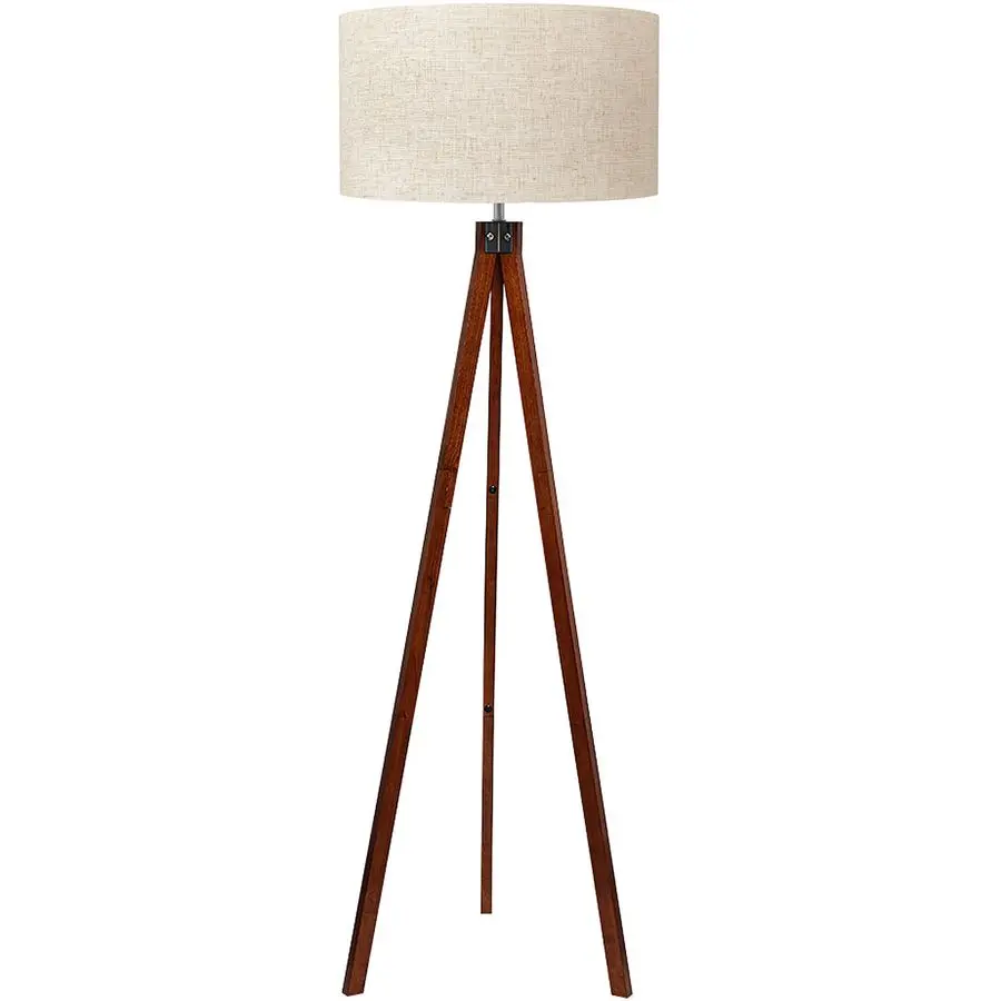 

LEPOWER Wood Tripod Floor Lamp, Mid Century Standing Lamp, Modern Design Studying Light for Living Room, Bedroom, Study Room an