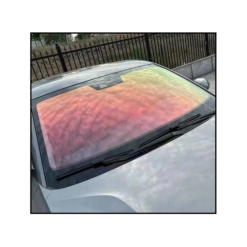 

Sunset Red Chameleon Tint PET Window Film with 80% VLT Solar Colored Car Windshield Tint