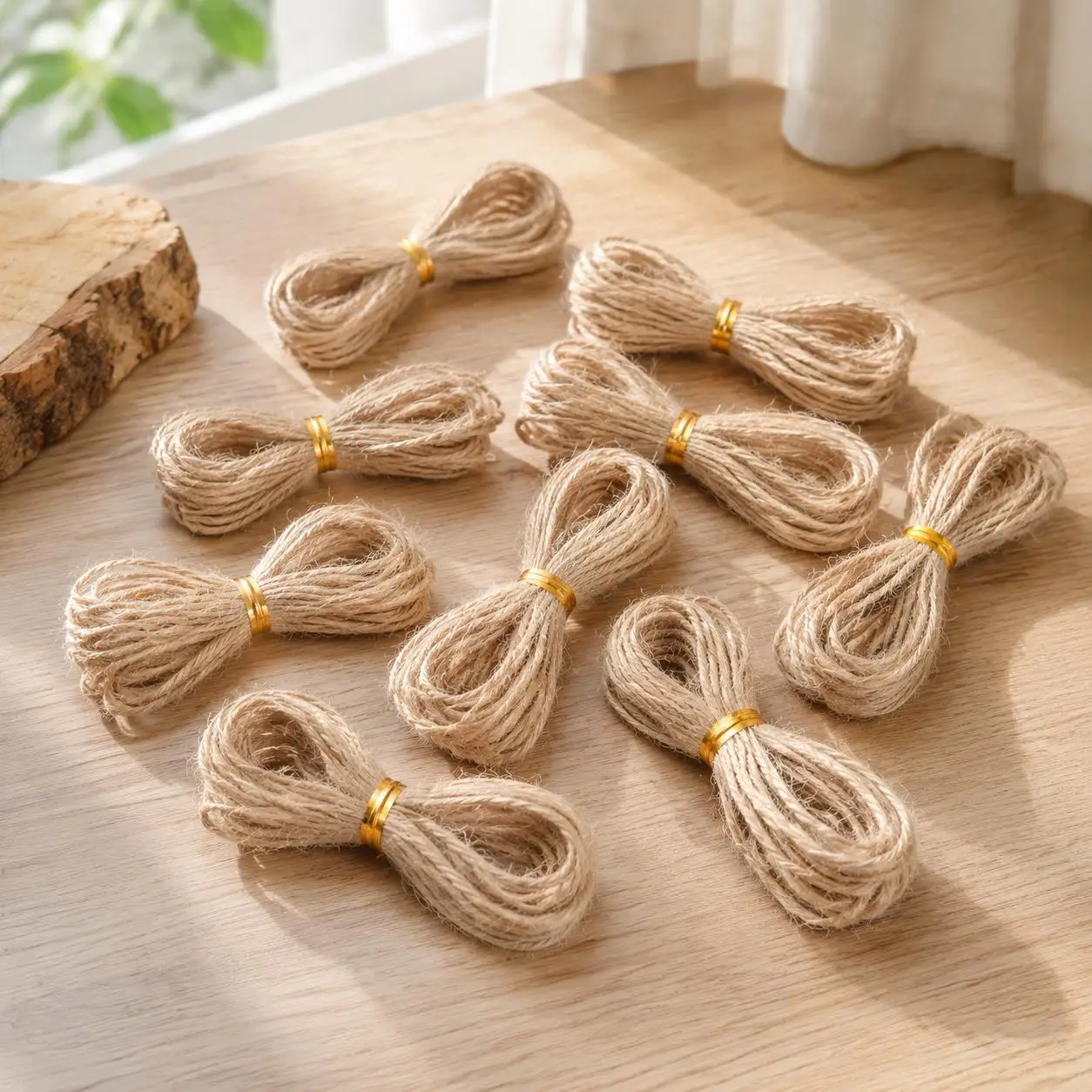 1pc Hemp Twine Rope, Flexible Fiber DIY Craft Supplies, Multipurpose Binding Cord for Gardening Bundling, Label Tag Hanging XJM