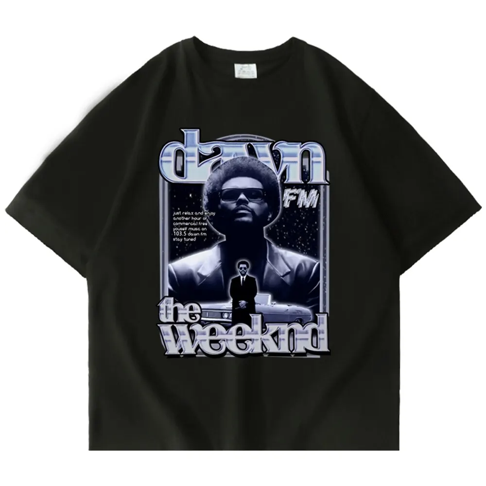 

The Weeknd T-Shirt The Weekend Tour Merch Dawn Fm Shirt Vintage Cotton 90S Print T Shirt Men Women