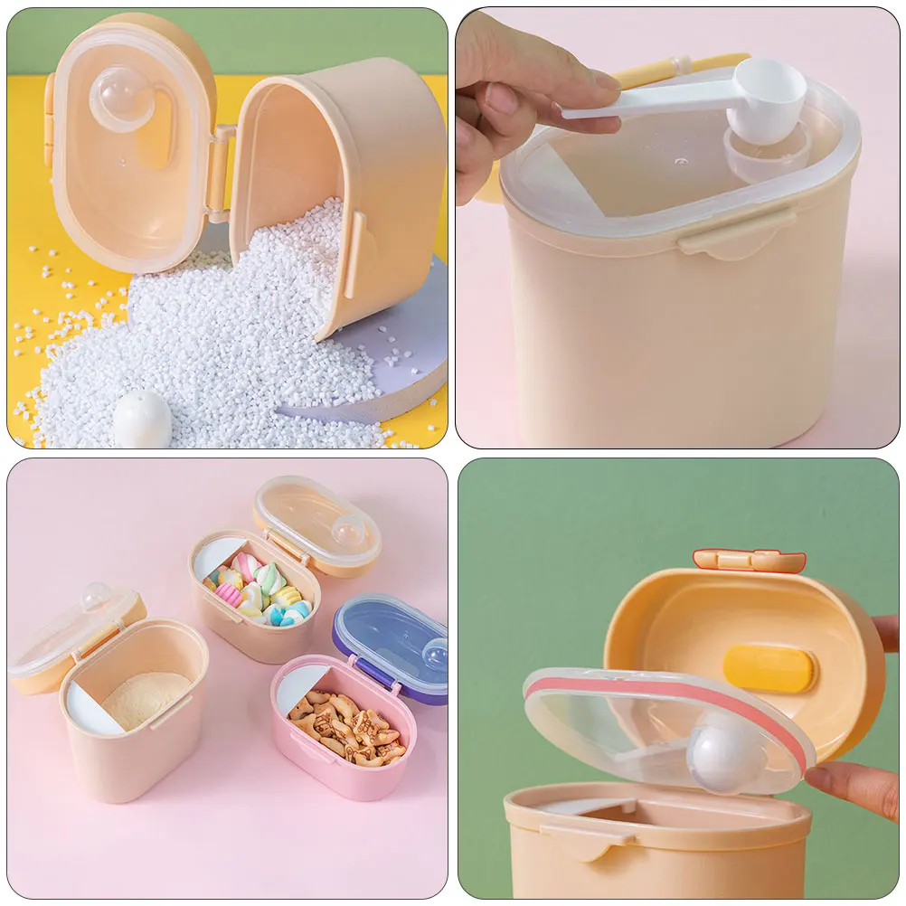 

Milk Powder Box High Capacity Baby Food Container Yellow Large Travel Formula Dispenser Storage Snack Anti Moisture Sealed