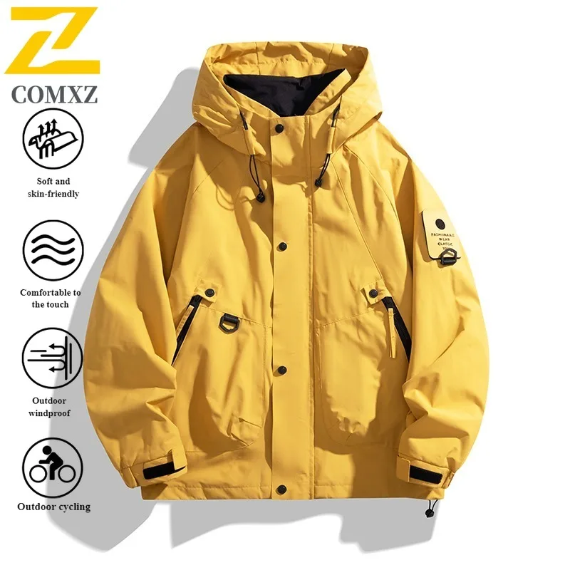 

EiAO Windbreaker Unisex Techwear Waterproof Windproof Workwear Coat for Hiking Camping Fishing Urban Outdoor Utility Wear 2025
