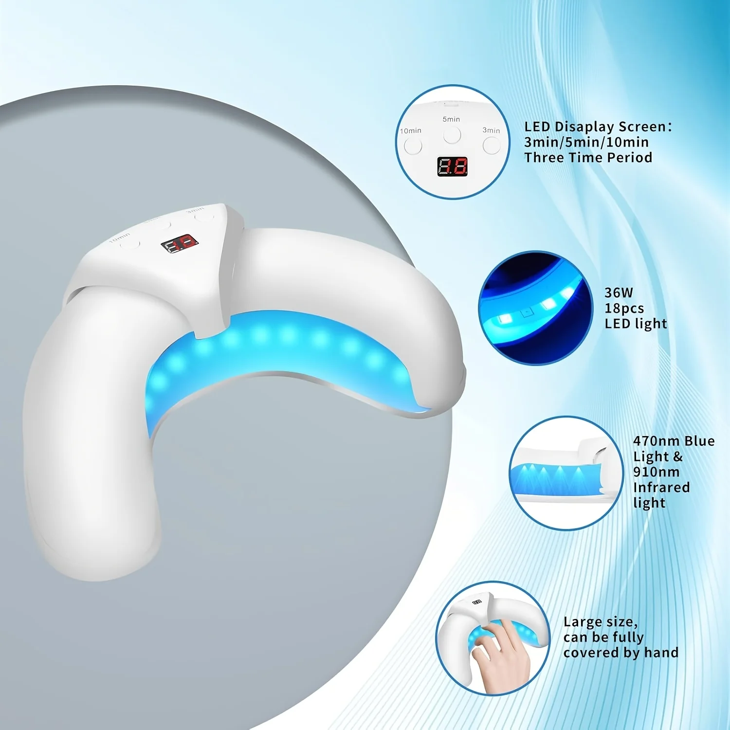

1/2/4 Pcs Nail Fungus Light Device for Multiple Fingernails & Toenails