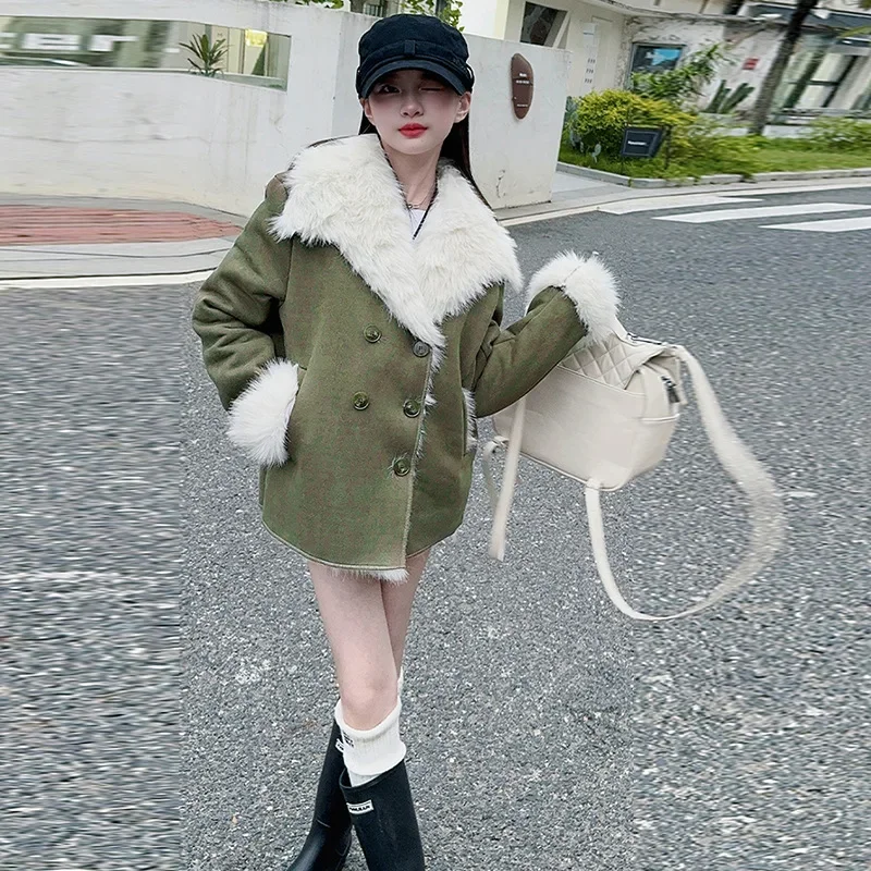 Girls' autumn and winter coat 2024 new fashionable girl Korean style western-style warm fur