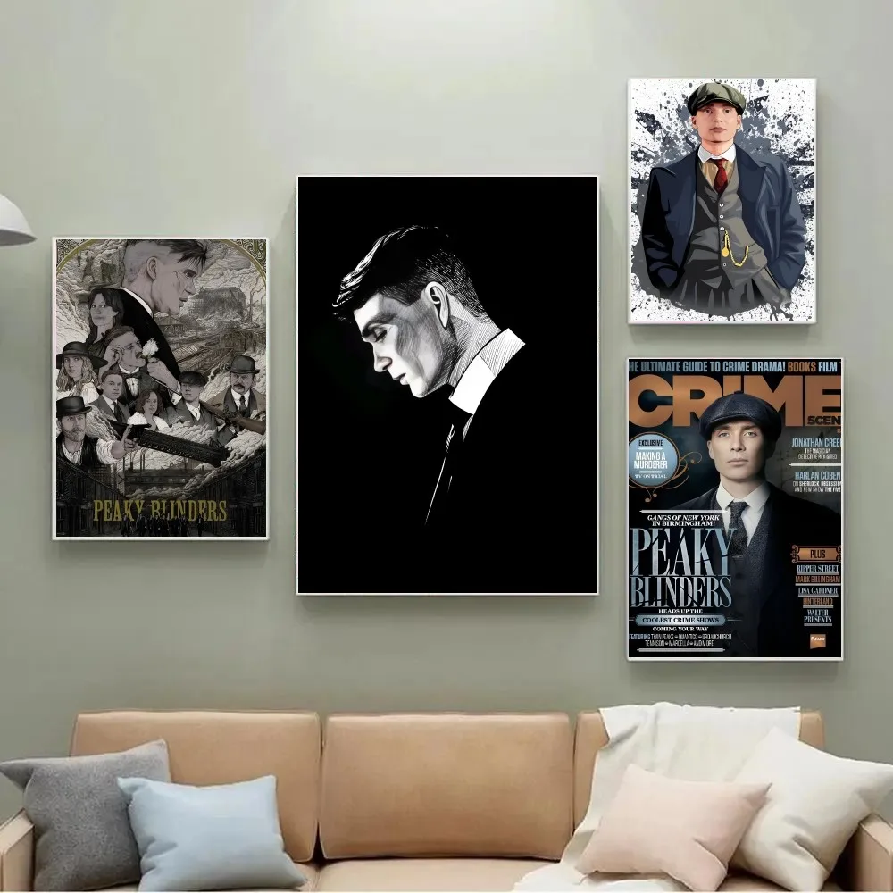1 قطعة P-Peaky B-Blinders التلفزيون المشارك المشارك ورقة طباعة غرفة المعيشة المنزلي غرفة نوم مدخل بار مقهى الفن اللوحة الديكور