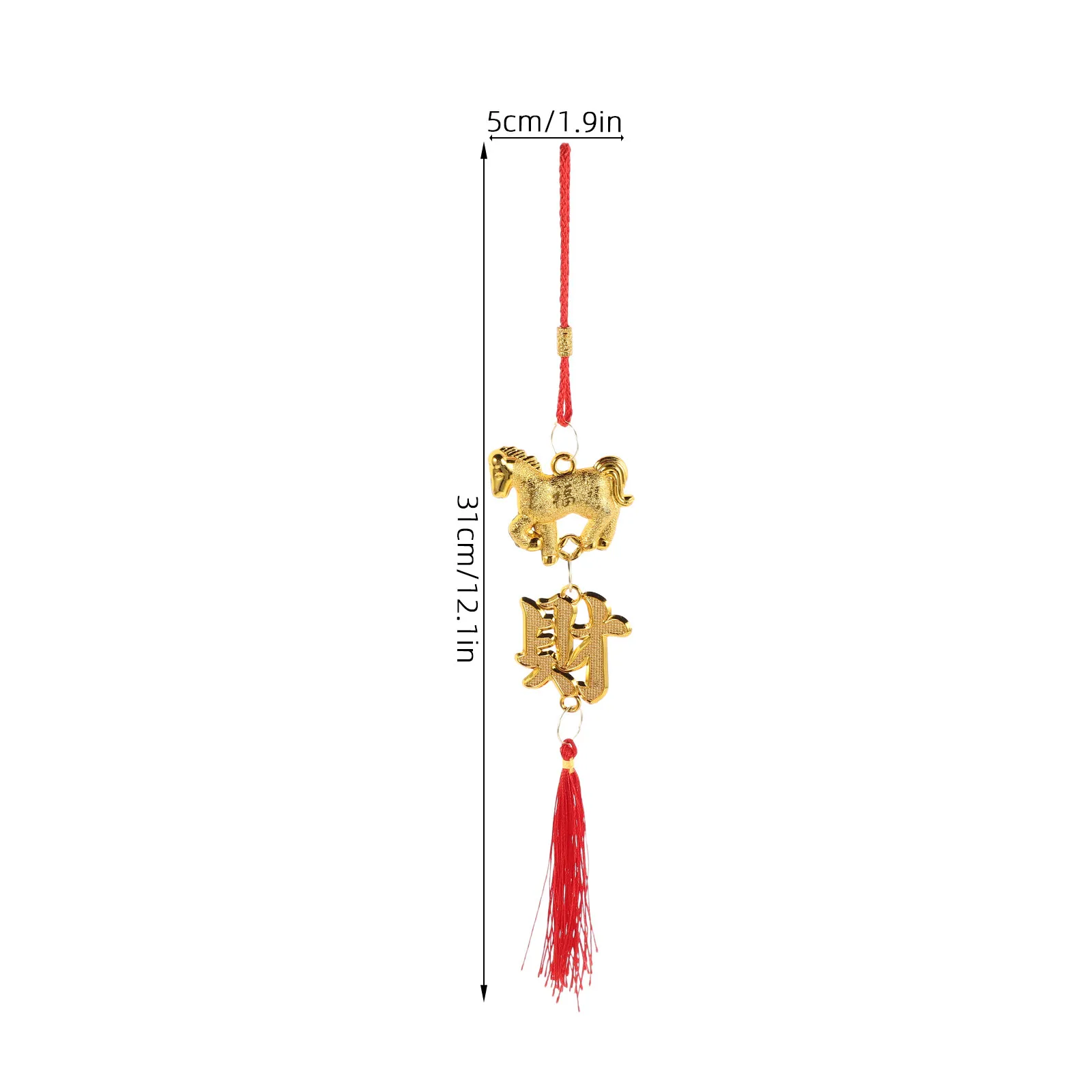 10Pcs Year of The Horse Chinese Knot Tassel Ornaments Red Hanging Decorations Feng Shui Lucky Charms Lunar New Year 2026