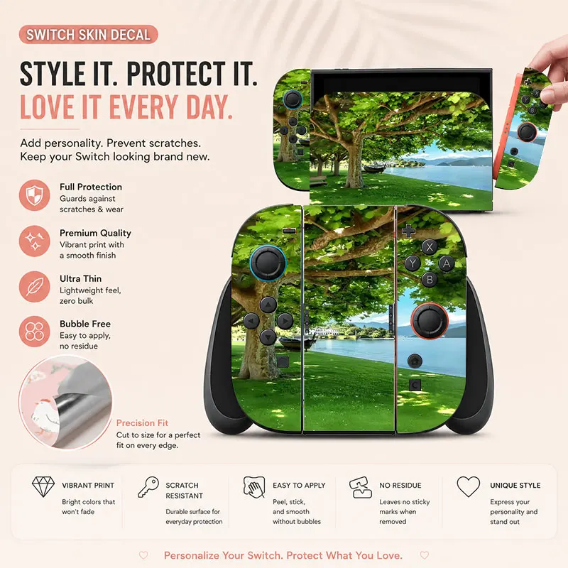 Creative pattern SWITCH game console protective film, with natural touch and comfortable feel, featuring personalized designs