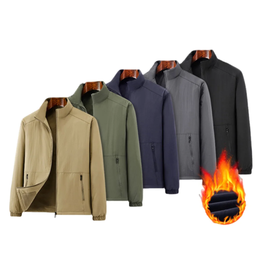 

Весенне-осенняя мужская новая быстросохнущая куртка с высоким воротником, мужская простая многофункциональная повседневная куртка, куртка больших размеров в стиле ретро