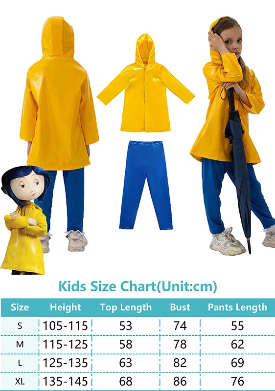 Cartoon Film De Geheime Deur Cos Coraline Cosplay Kostuum Fantasie Tops Broek Halloween Carnaval Feestpak Voor Kinderen Rolspel