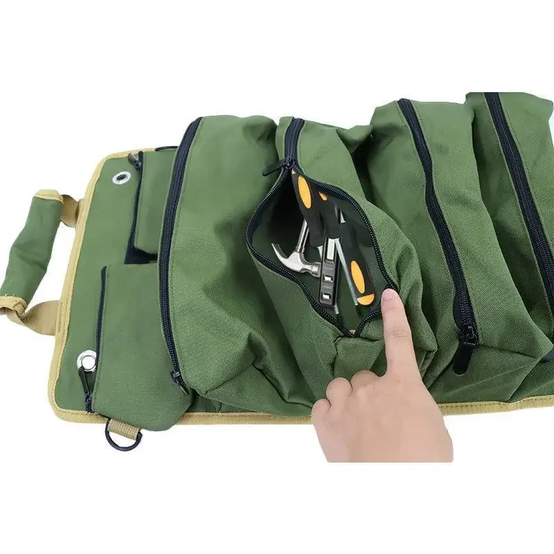 Nuevo Kit de Herramientas para Auto, Kit de Herramientas Portátil para Electricistas, Bolsa de Almacenamiento Enrollable para El
