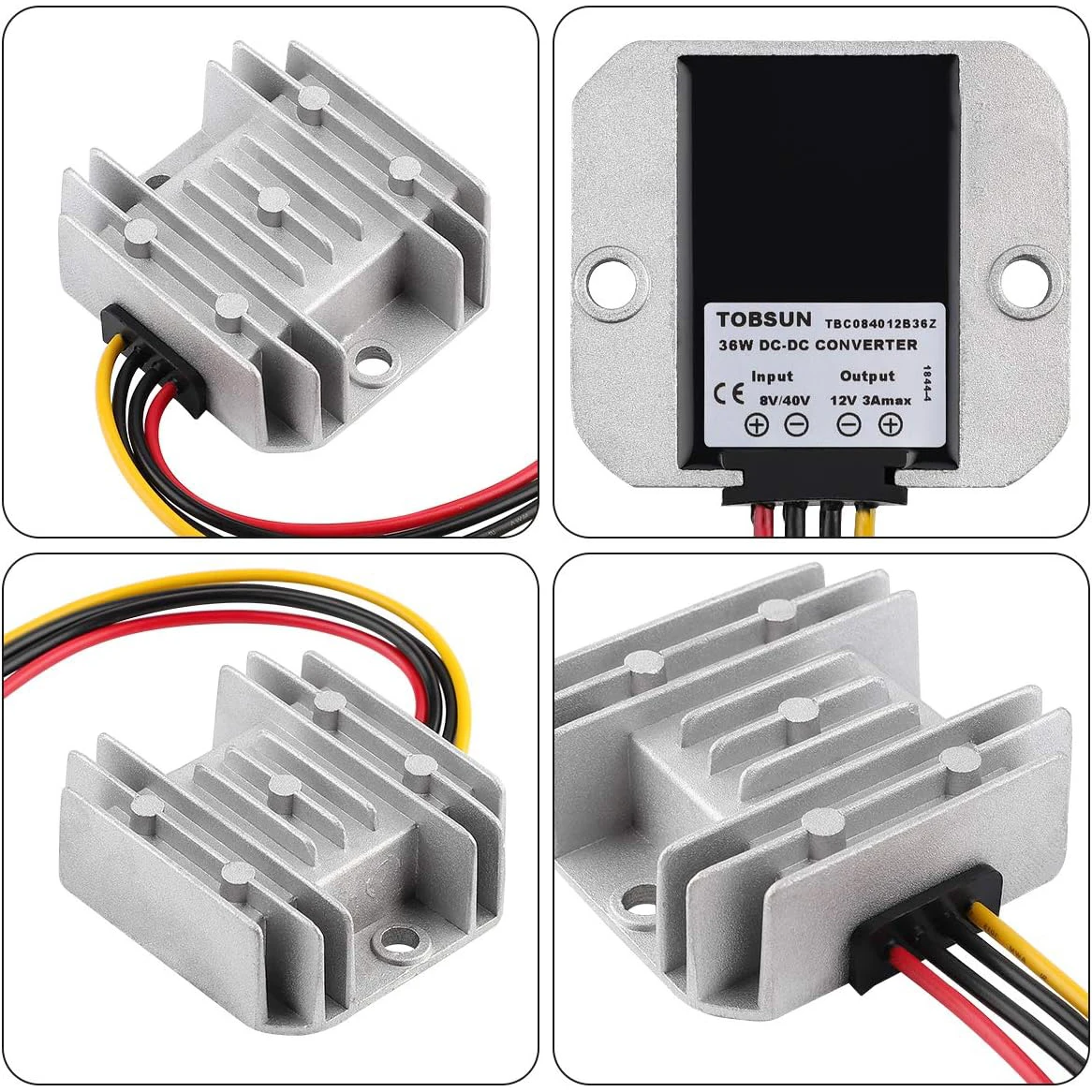 Voltage Reducer DC 8V-40V to 12V 3A 36W Automatic Buck Boost Converter Step Down Up Regulator Waterproof Module Transformer