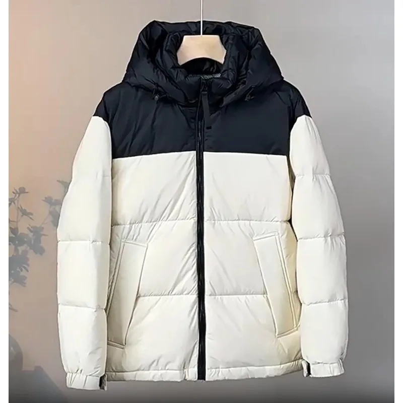 New Winter Men Hooded Short Puffer Jackets Casual White Duck Down Coats Quality Male Outdoor Windproof Thicker Warm Parkas 3XL