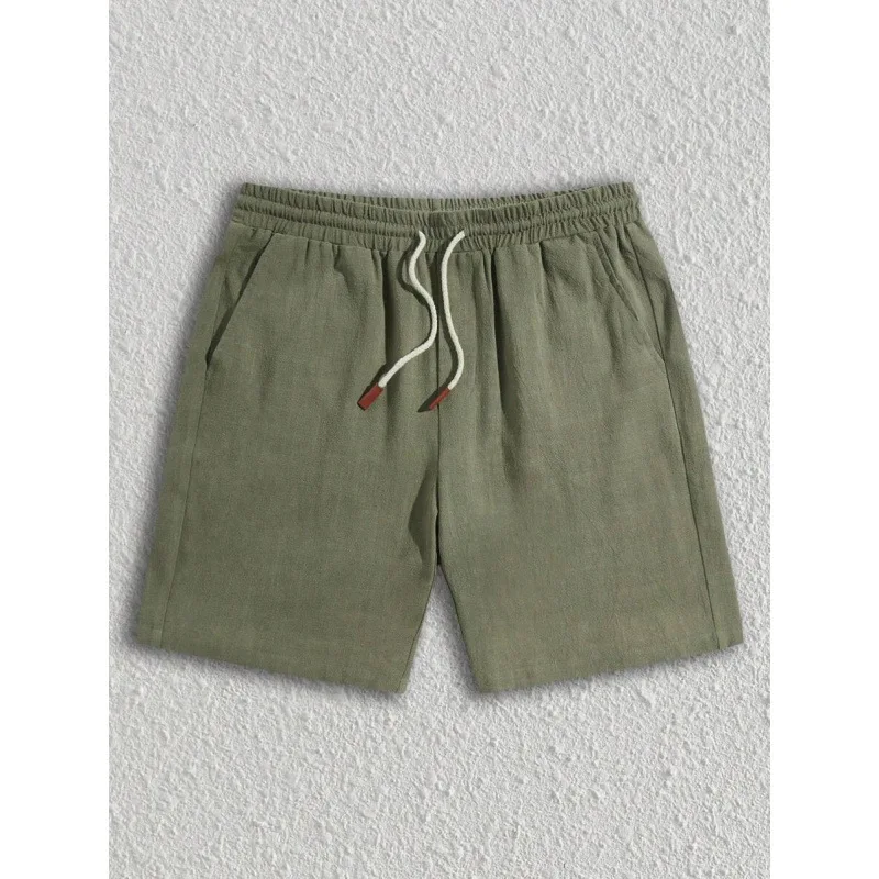 

Linen Casual Shorts Men's Spring Season Comfortable Lightweight Breathable Fashionable Linen Material Cross-Border Shorts