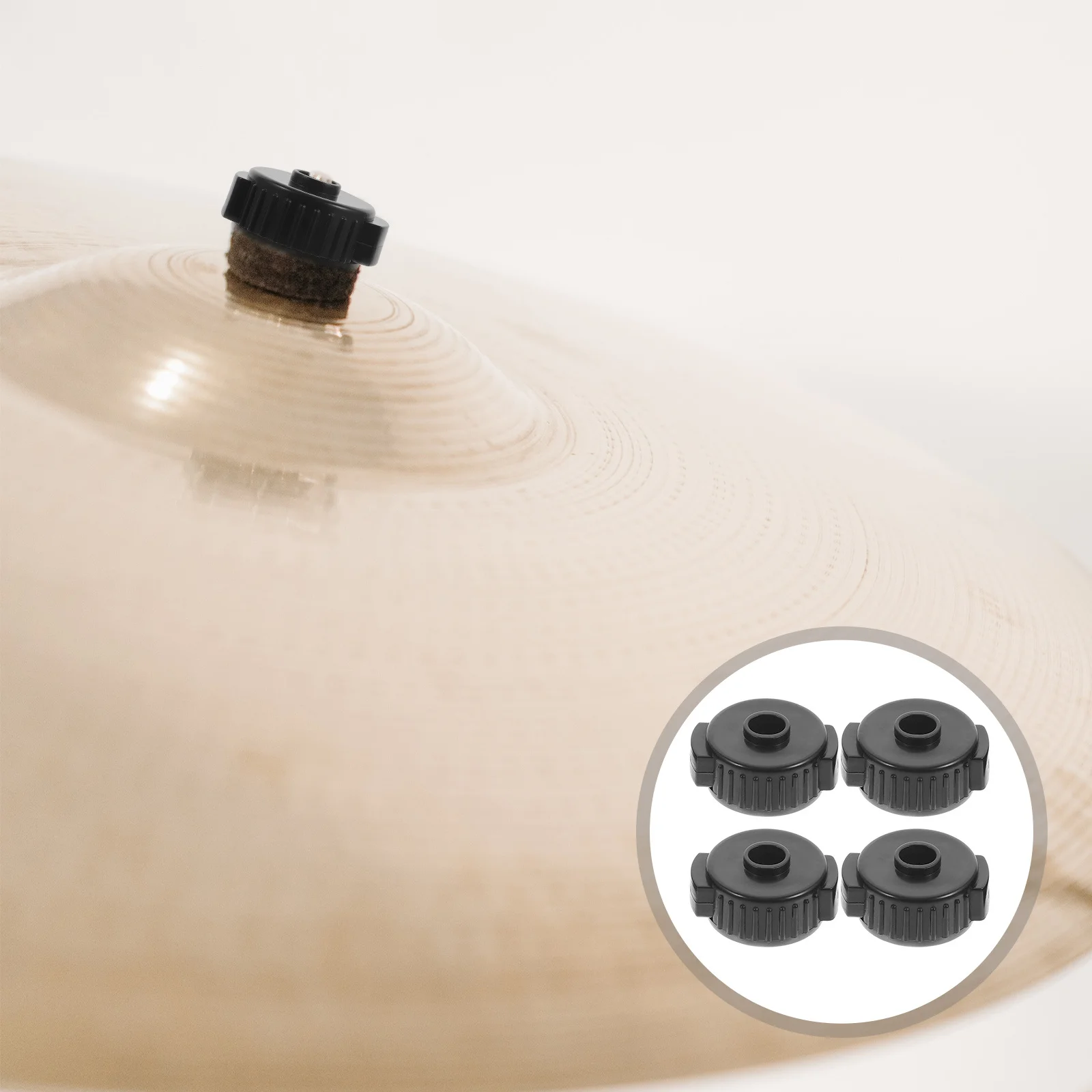 

4Pcs Cymbal Quick Assembly Nuts Lightweight Drum Replacement Nuts for Secure Fit Noise-Free Recording Drum Kit Parts