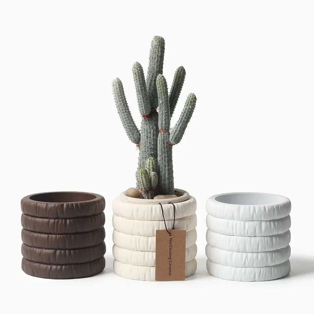 

Wabi Sabi Round Planter Silicone Mold Cement Plaster Epoxy Resin DIY Succulent Planter Pen Holder Home Desk Organizer Gift