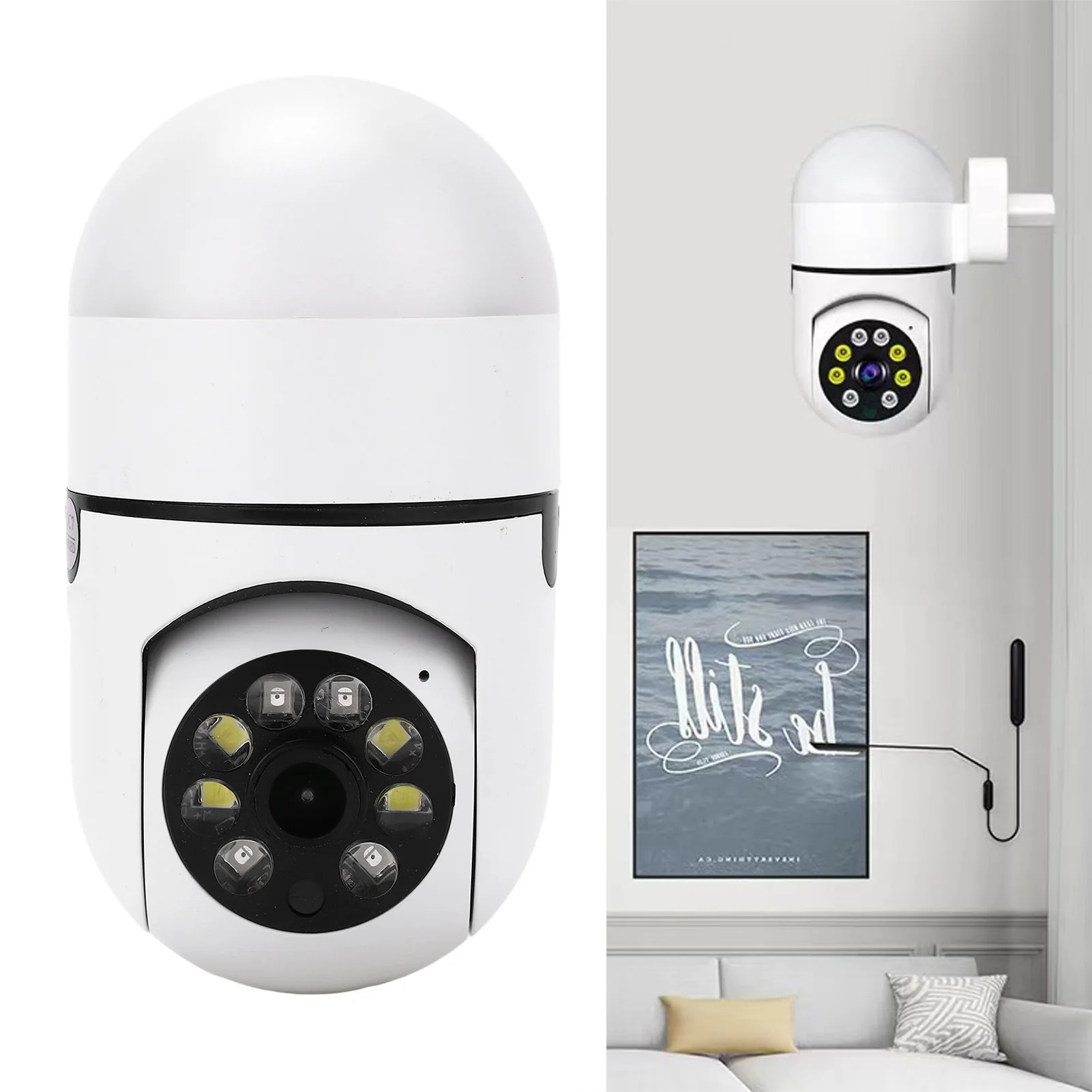 

Home Camera Security Camera Surveillance Camera Wireless Camera Night Vision 360° 2MP LED Security Camera for Home WiFi Camera