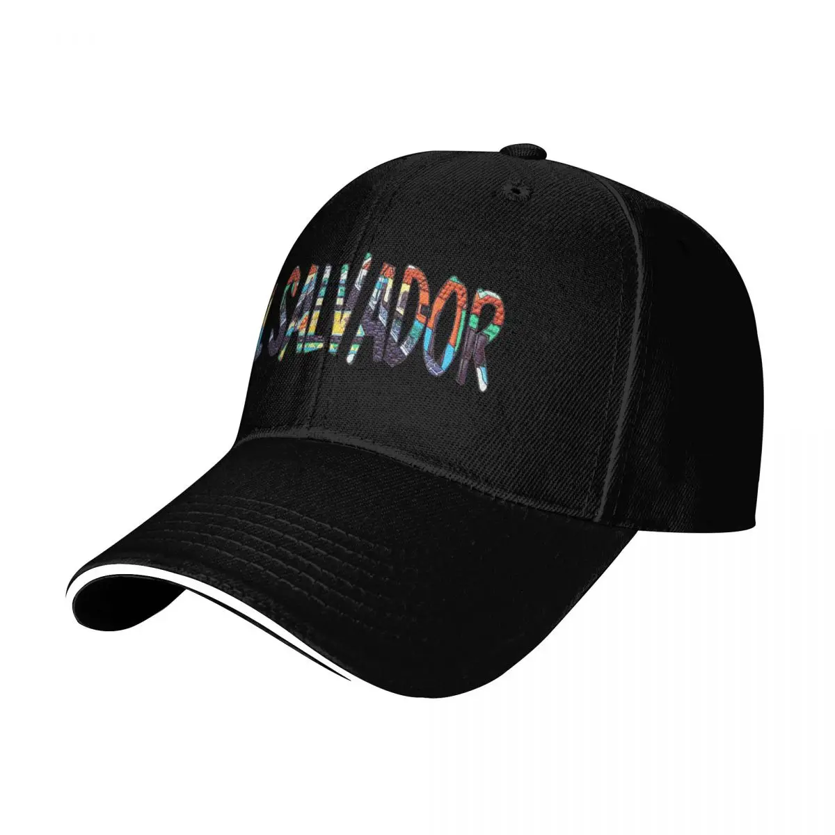 Colorful El Salvador Baseball Cap Contrast Two Tone Brim Snapback Flat Bill Strapback Dad Hat