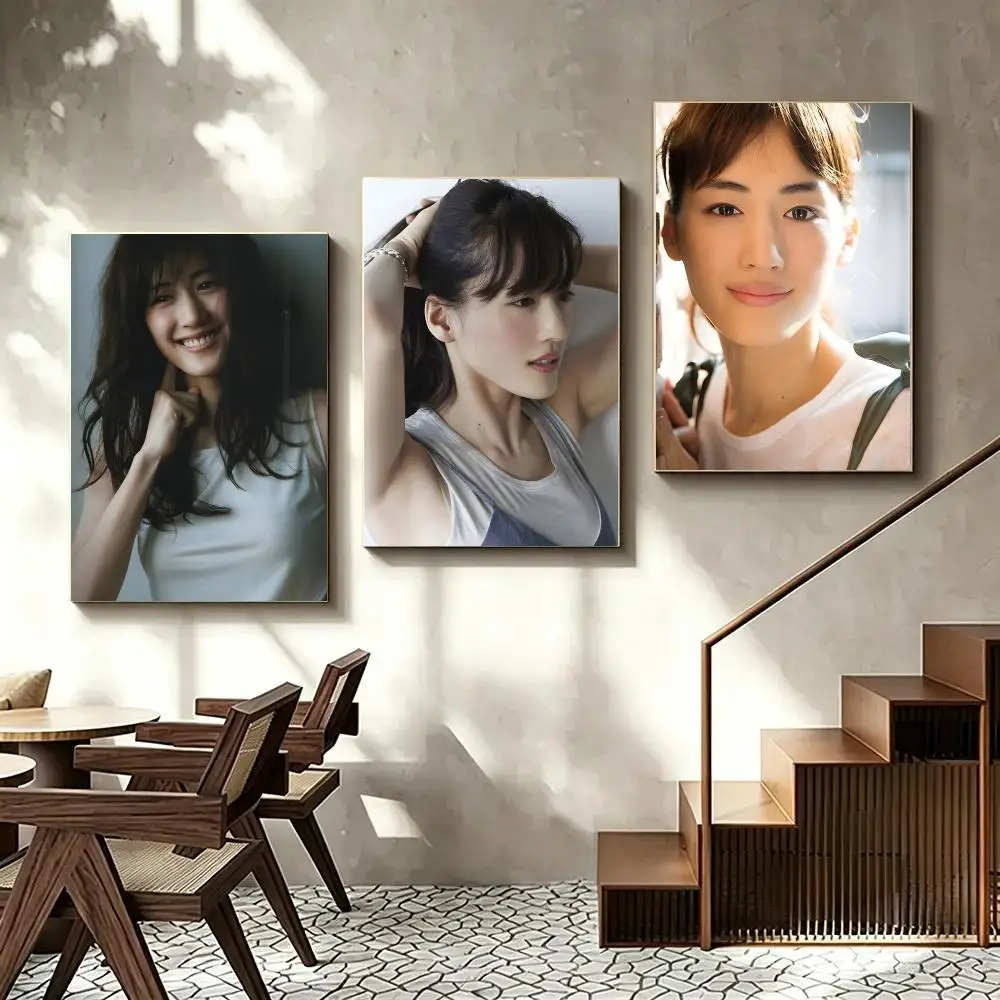 Actress H-Haruka Ayase Poster Decorative Wall Art Stickers Mural For Home Living Room Hallway Decor Gift