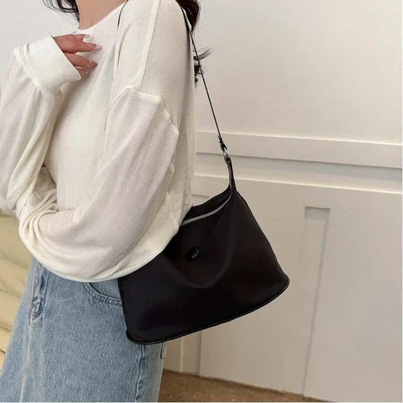 INS Simple Campus Canvas Bag 2023 Spring New High Capacity Bag Women\'s Bag Fashion Girl Single Shoulder Crossbody Bags for Women